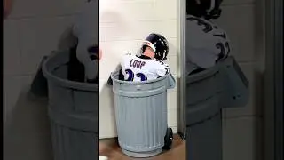 John Harbaugh puts Tyler Loop inside a TRASH can after missed field goal vs Steelers 😳