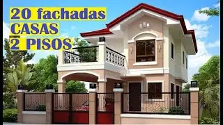 20 FACHADAS DE CASAS DE 2 PISOS.  Casas con diseños elegantes de 2 pisos