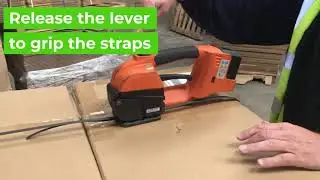 How to use an automatic pallet strapping tool