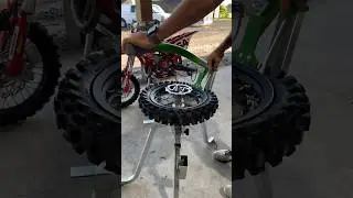 Ryan Sipes shows off the Rabaconda Mini Tire Changer