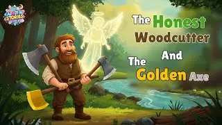 🪓 The Honest Woodcutter and the Golden Axe | Moral Story for Kids | English Islamic Cartoon