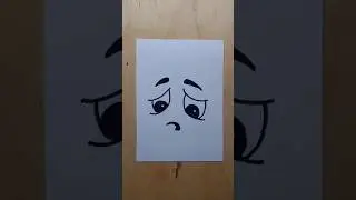 Let's Draw Scared Face 😟 #shorts #drawingskill #drawingtutorial #art #doodle #tiktok #letsdraw