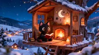 Winter Jazz Lofi ❄️ Chill Night Mood 🌙 Soft Beats to Sleep & De-stress