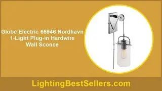 globe electric 65946 nordhavn 1 light plug in hard