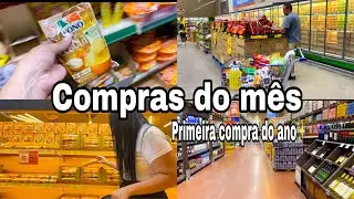 Compras do m&ecirc;s | Primeira compra do ano | Quanto gastamos ? 