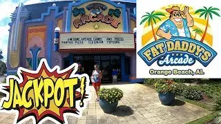 Getting FAT on Tickets at Fat Daddy's Arcade! Ticket Pusher Claw Machine | Ticket Ring Claw Machine