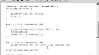 1505 C programming free function
