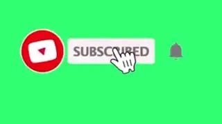 Green Screen Animated Subscribe Button with Bell icon Sound Effects