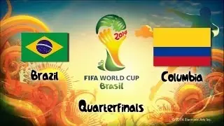 1 Brazil vs Columbia | Quarterfinals | 2014 World Cup Match Sims