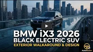 BMW iX3 2026 &ndash; Black Electric SUV | Exterior Walkaround & Design | #blackwhite #autorealm