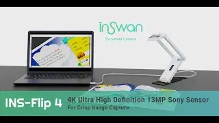 INSWAN INS-Flip 4 4K USB Portable Document Camera/Webcam/Visualiser