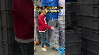 Open front plastic box WA 008618261013835 #transport #customized #plasticbox #plasticcrate #shorts