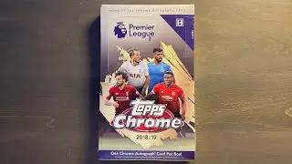 2018/19 Topps Chrome Premier League Soccer Hobby Box Opening - PC Gold Auto and More Gold!
