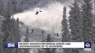 Recent snowstorm draws skiers to Snowbird Ski Resort