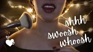 ASMR⼁FACE BRUSHING ON YOU AND ME (Personal Attention and Whoosh, Swoosh, Shh Trigger Words)