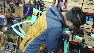 Rebuild Bianchi Aquila CV to smaller frame.
