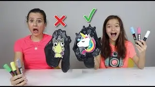 COLORINDO SLM COM 3 CORES !!! Fizemos SLIME Com tinta de QUADRO NEGRO!!