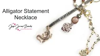 Alligator Statement Necklace DIY Jewelry Tutorial Featuring @JesseJamesBeads!🐊🐊🐊