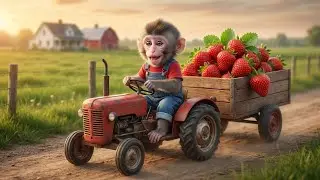 Baby Monkey vs The Dirty Water Villain! Who Hurt the River Fish? 🐒🍓🐟🚨