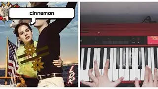 Lana Del Rey - Cinnamon Girl (Piano Accompaniment Tutorial) #NFR #Chords #howtoplay