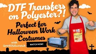 DTF Transfers on Polyester?! Perfect for Halloween Work Costumes 🎃