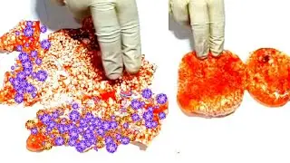 slime asmr crunchy, slime asmr clay mixing,