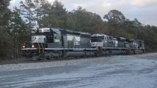 HD: NS 3477 leads NS Train G66 in Carrollton, GA