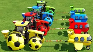 Work with Colors - LIME WORK with Towing Tractors with Planes - Farming Simulator 22