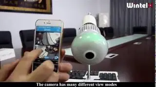 WintelX 360eyes smart home 360 degree Panoramic VR wireless wifi light bulb camera  install guide