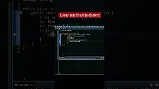how to Linear search array element  in java? 