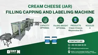 Cream Cheese Jar Filling Capping and Labeling Machine📍Krem Peynir Kavanoz Dolum Kapatma & Etiketleme