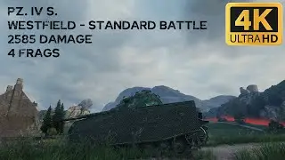 Pz. IV S. 2,6k damage 4 frags on Westfield - World of Tanks