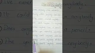 Uses of anybody 🙋 #english #learnenglishbasicspeaking #shorts