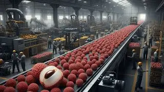 How Lychee in Syrup Is Mass-Produced in a High-Tech Factory | Full Process