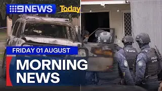 Melbourne manhunt after suspected gangland attack; 4 arrests for organised crime | 9 News Australia