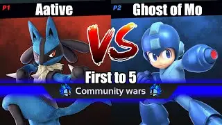 Community wars round 3 - Aative (Lucario, Mewtwo) Vs. Ghost of Mo (Mega Man, Lucario)
