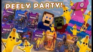 Fortnite BANANA PEELY Party! Series 3 & 4 Jazwares Figures Unboxing
