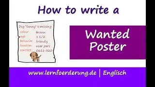 How to Write a Wanted Poster - Dog 