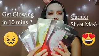 I tried Garnier Sheet Masks for the first time ! | Christmas Skin Care