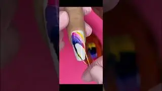 Nailart hack with thread #nailart #nails #nailarthack #threadart #shortsfeed