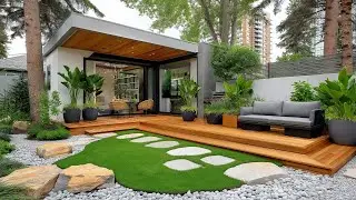 Modern Backyard Oasis Deck, Patio, & Landscape Design Ideas