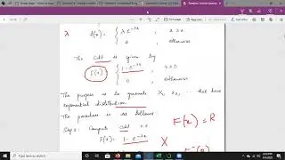 Random Variate Generation Part 1 Inverse Transform Technique Exponential,Uniform