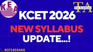 KCET 2026 NEW SYLLABUS