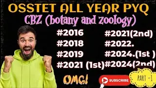 OSSTET ALL PREVIOUS YEAR QUESTION ANSWER 2023 (PART-1 BOTANY)//PYQ OF ALL 8 YEAR 2016-2024💪💪💪