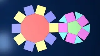 Net of Elongated Pentagonal Cupola / Розгортка подовженого п'ятисхилого купола (J20)