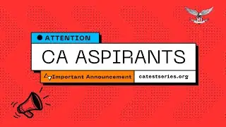Important Announcement for Aspirants preparing for CA SEPT 2024 #ca_test_series #cafinaltips #caexam