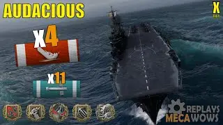 Aircraft Carrier Audacious 4 Kills & 159k Damage | World of Warships Gameplay