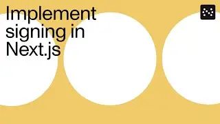 Implement signing in Next.js