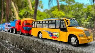 Occasion of Christmas Driving Toy Vehicles By Hand On The Outer Wall by ToyHub TV
