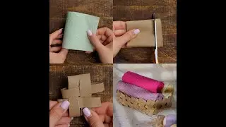 Trash to Treasure: Transform Your Toilet Paper Rolls into Stylish Baskets! 🧺♻️ #DIYCrafts